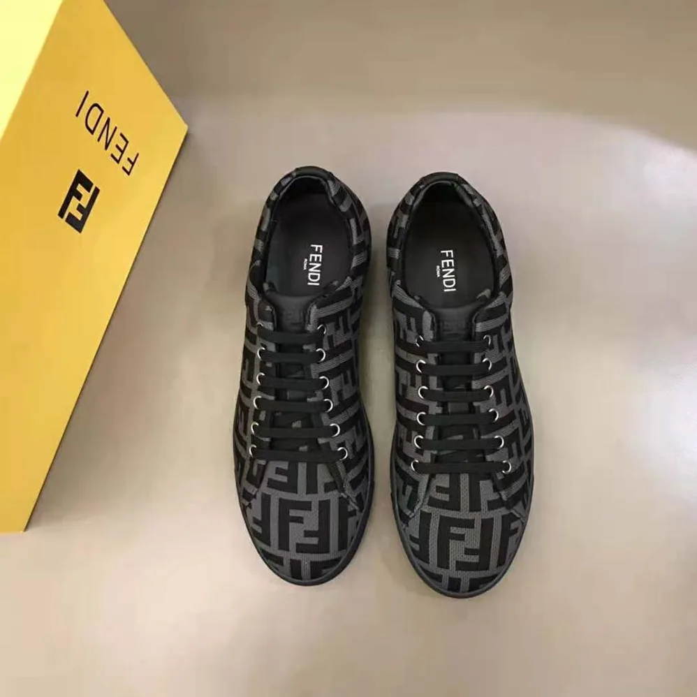 Fendi Sneakers Brown Tech Fabric Low for Men in Tops Fendi Sneakers Brown Tech Fabric Low for Men in Tops