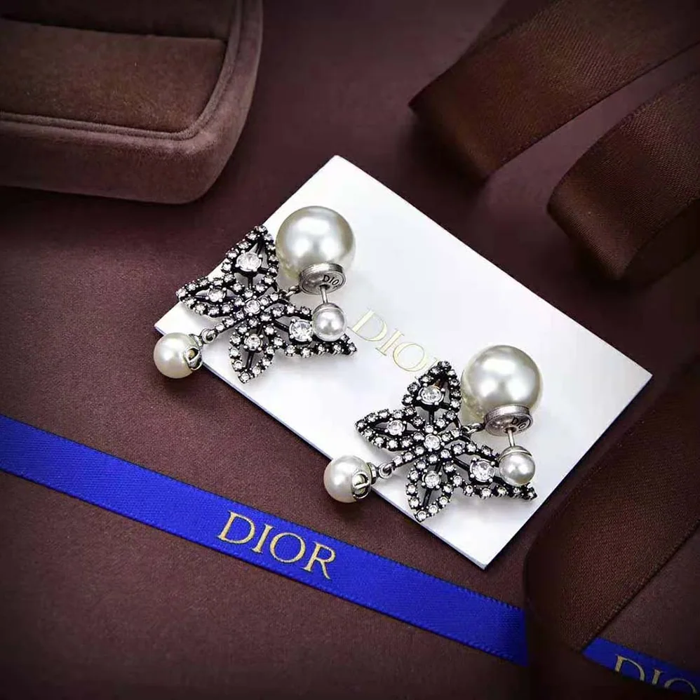 Dior Tribales Earrings Antique Silver for Women in Finish Metal