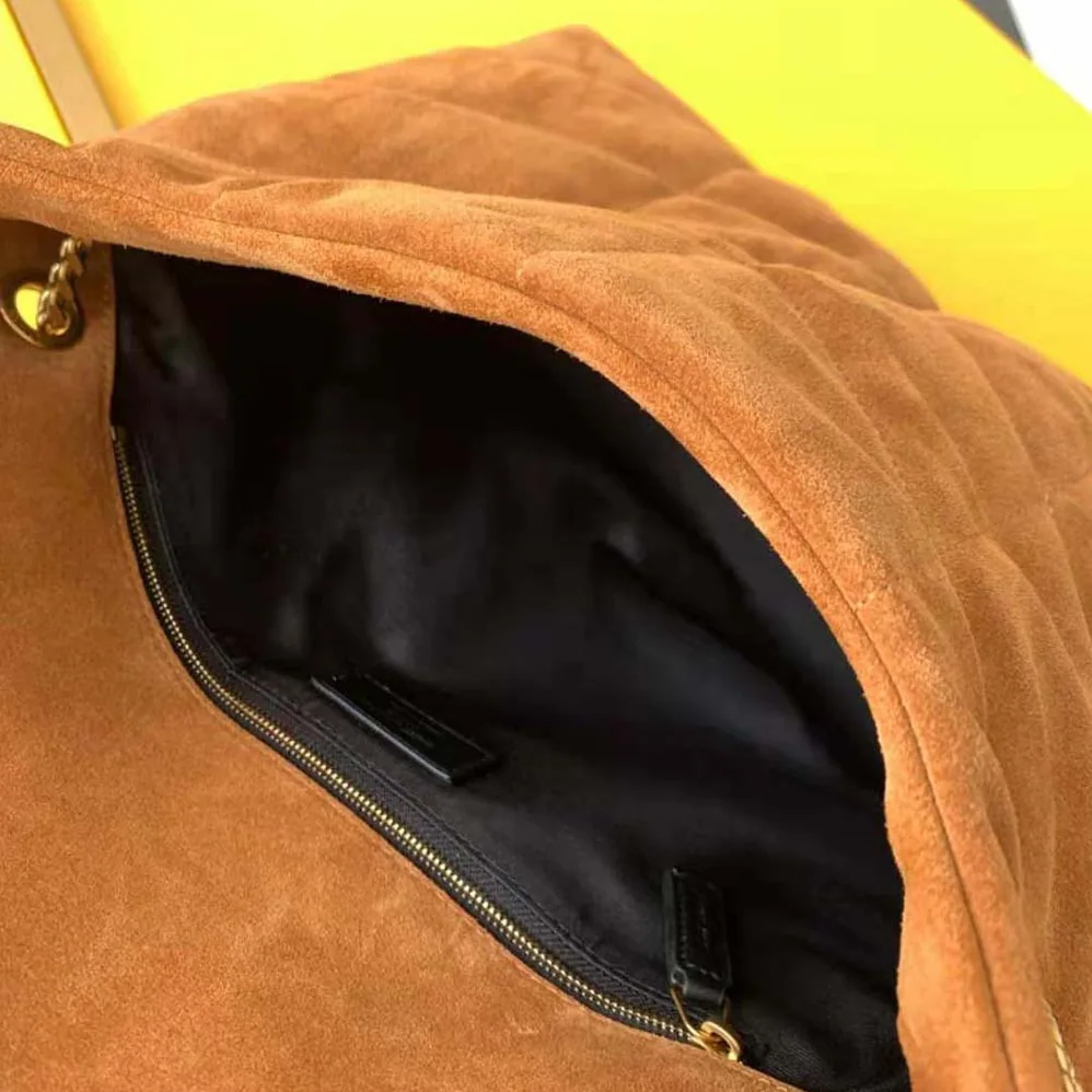 Saint Laurent YSL Puffer Small Bag in Quilted Suede for Women Saint Laurent YSL Puffer Small Bag in Quilted Suede for Women