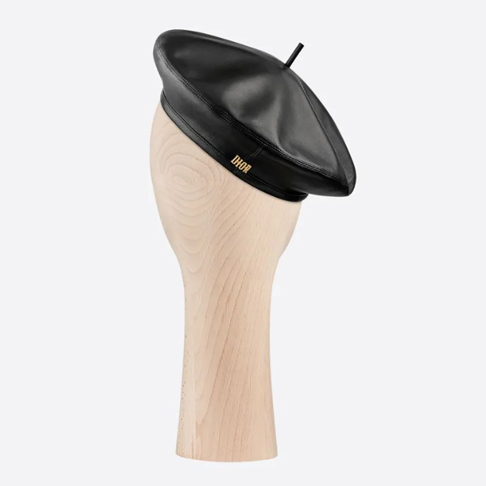 Dior D for Women in Dream Beret Black Lambskin Dior D for Women in Dream Beret Black Lambskin