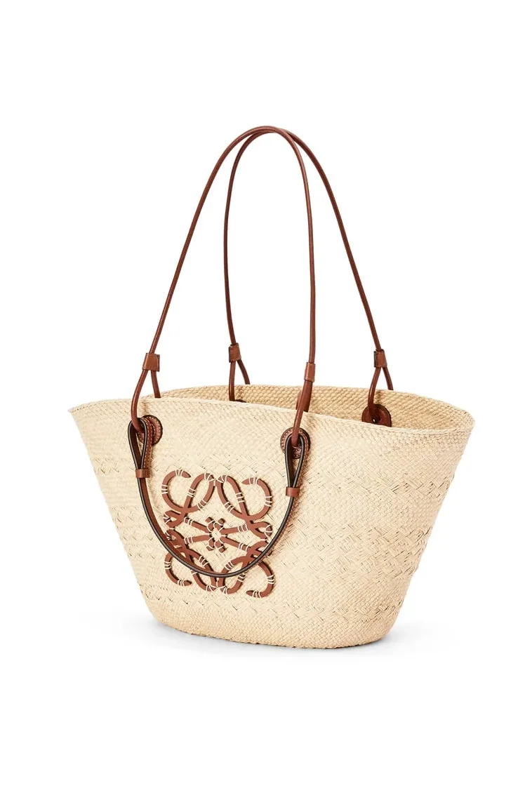 Loewe Medium Anagram Basket Bag Beige 18.1 Inches/ A223T43X02 Loewe Medium Anagram Basket Bag Beige 18.1 Inches/ A223T43X02