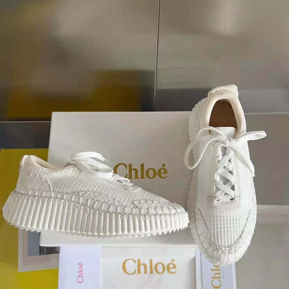 Chloe Nama Sneaker for Unisex in White Chloe Nama Sneaker for Unisex in White