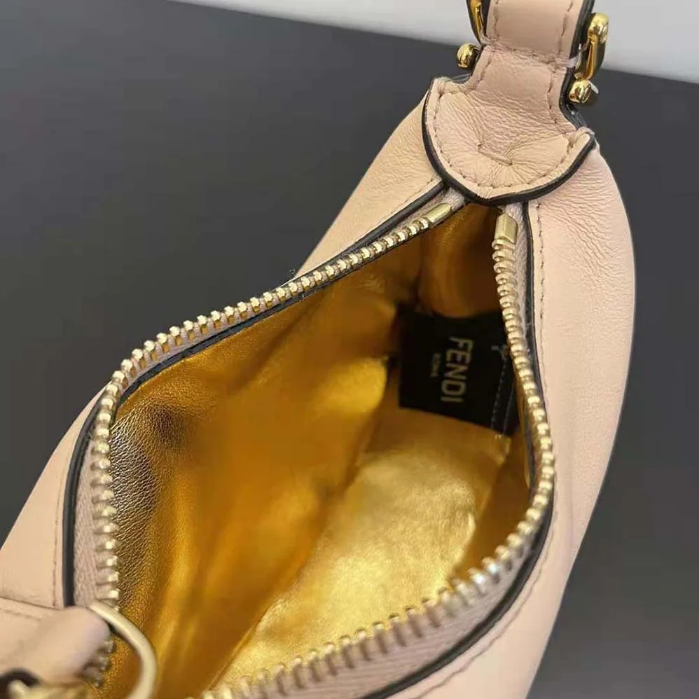 Fendi Nano Fendigraphy Light Pink Leather Charm for Women Fendi Nano Fendigraphy Light Pink Leather Charm for Women