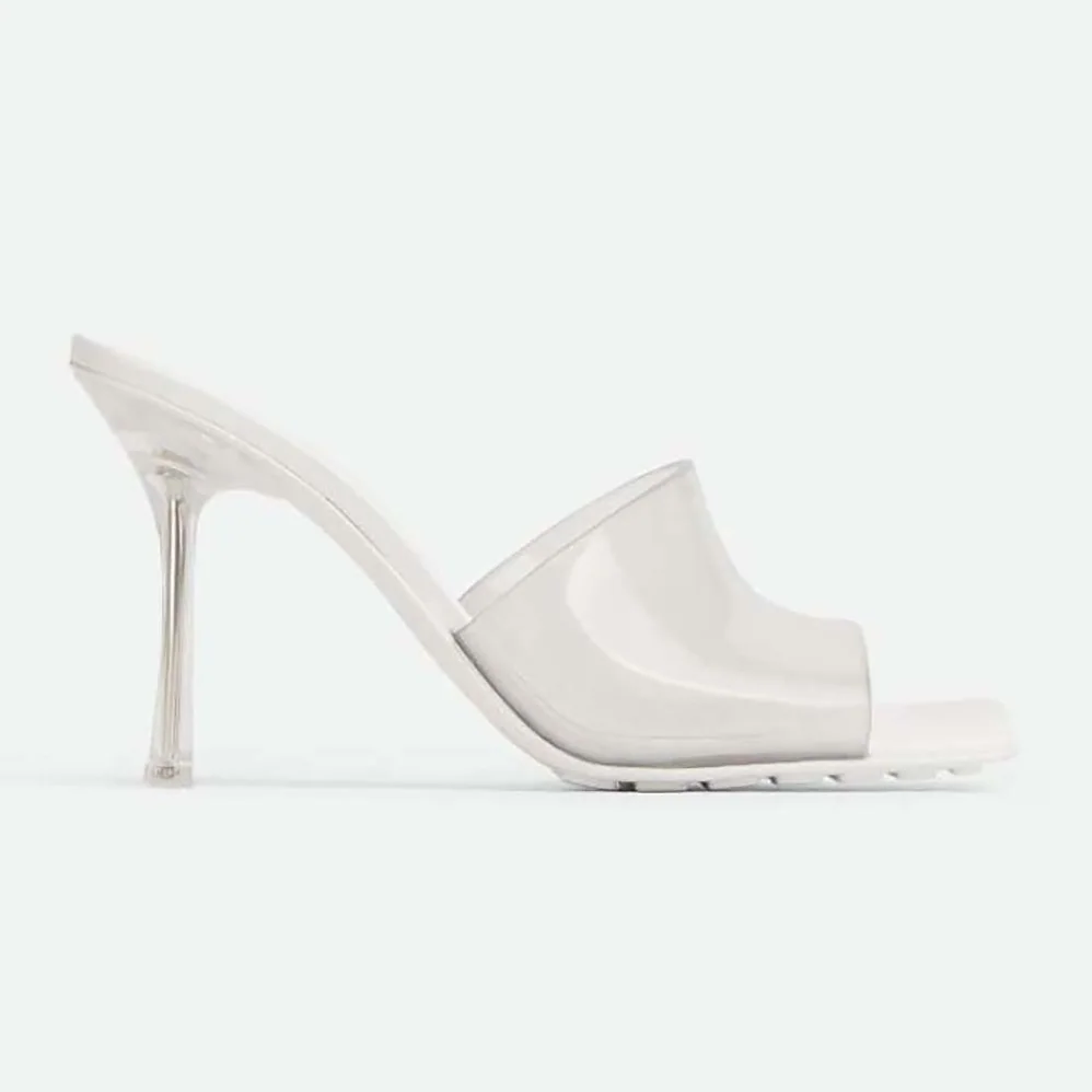 Bottega Veneta Stretch Mule Clear Rubber Mules for Women