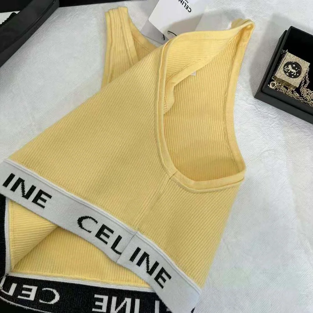 Celine Mesh Sports Bra for Women in Yellow Celine Mesh Sports Bra for Women in Yellow