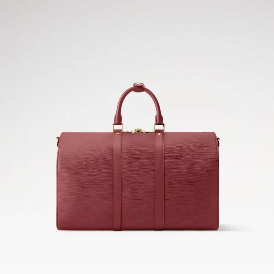 Louis Vuitton Keepall Bandouliere 45 Travel Bag in Bordeaux Gold Hardawre Louis Vuitton Keepall Bandouliere 45 Travel Bag in Bordeaux Gold Hardawre