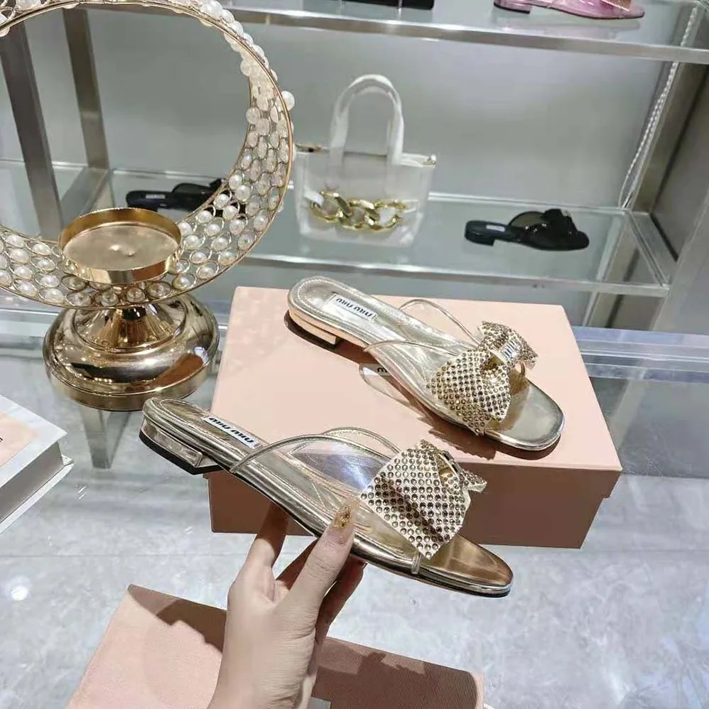 Miu Miu Vinyl and Metallic Leather Sandals with Crystals for Women Miu Miu Vinyl and Metallic Leather Sandals with Crystals for Women