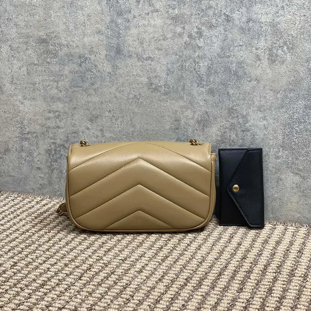 Saint Laurent YSL Loulou Mini in Lambskin for Women in Natural