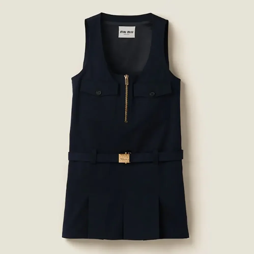 Miu Miu Chino Dress MF5411_1UPX_F0008_S_OOO for Women Miu Miu Chino Dress MF5411_1UPX_F0008_S_OOO for Women