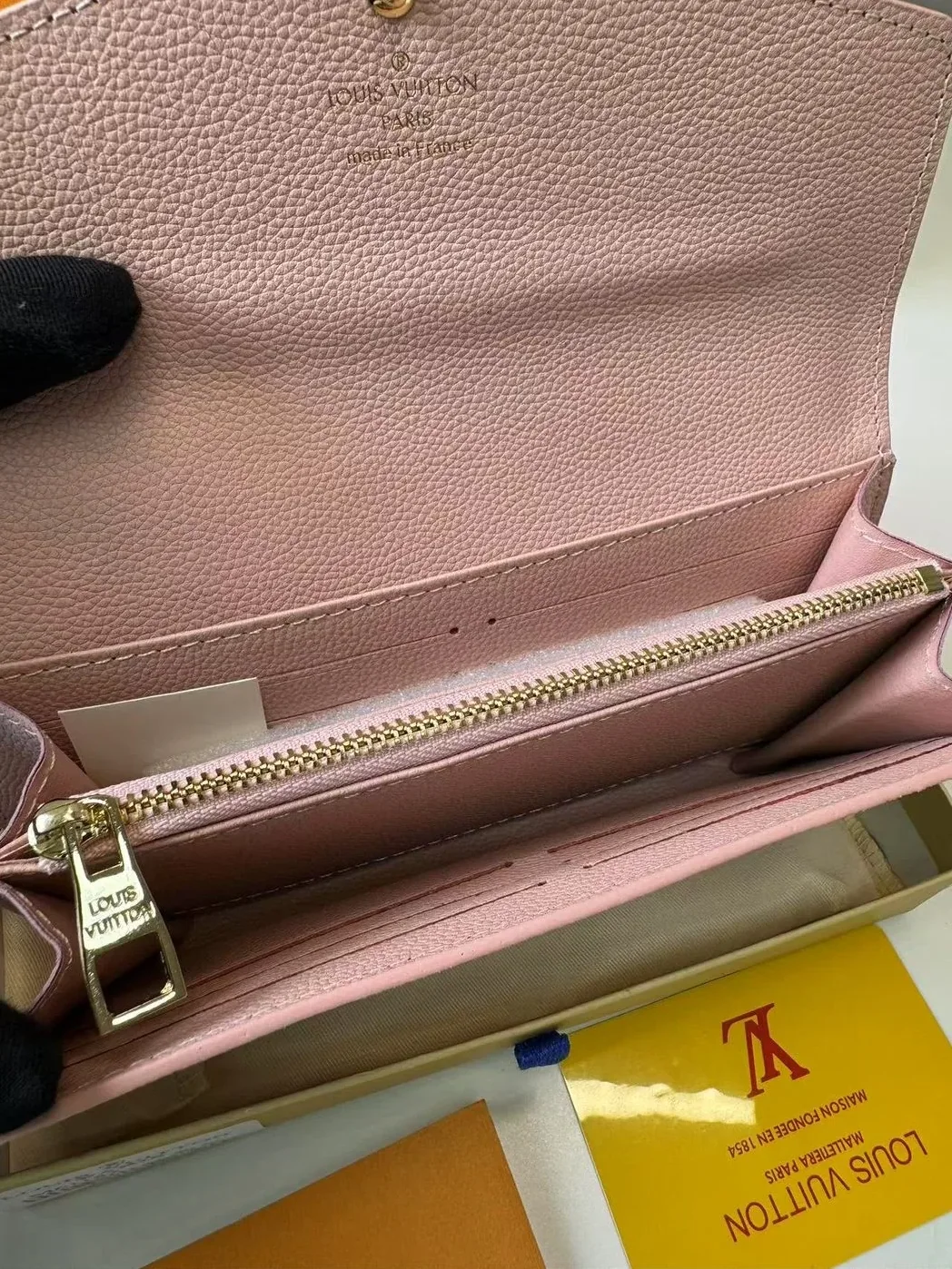 Louis Vuitton Sarah Wallet Combines Monogram Empreinte Rose Ballerine Pink Louis Vuitton Sarah Wallet Combines Monogram Empreinte Rose Ballerine Pink