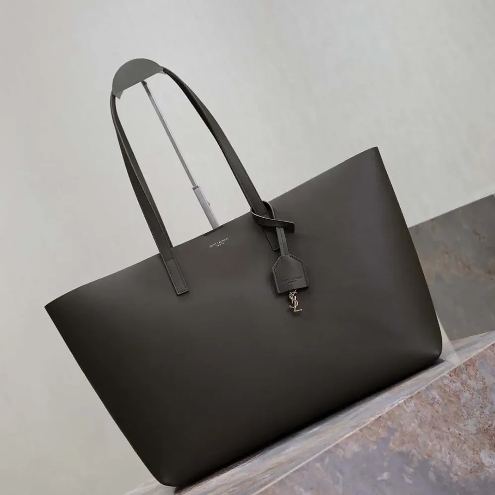 Saint Laurent YSL Shopping Saint Laurent in Leather for Women in Gray Saint Laurent YSL Shopping Saint Laurent in Leather for Women in Gray