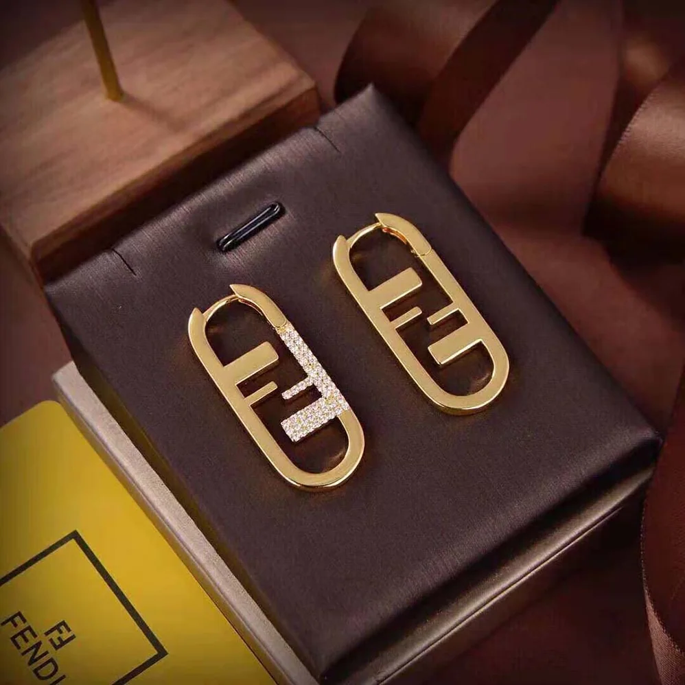 Fendi O'Lock Earrings Gold for Women in colored