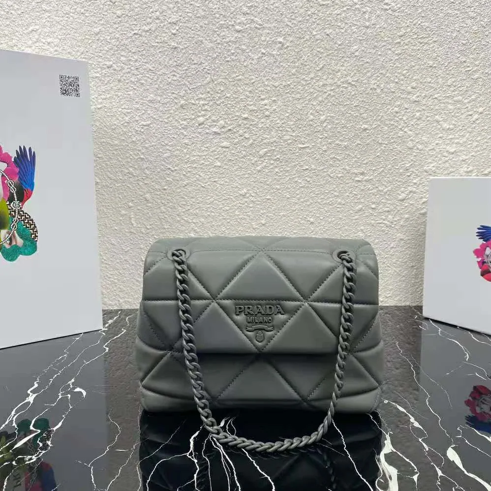 Prada Small Nappa Leather Prada Spectrum Bag for Women in Silver