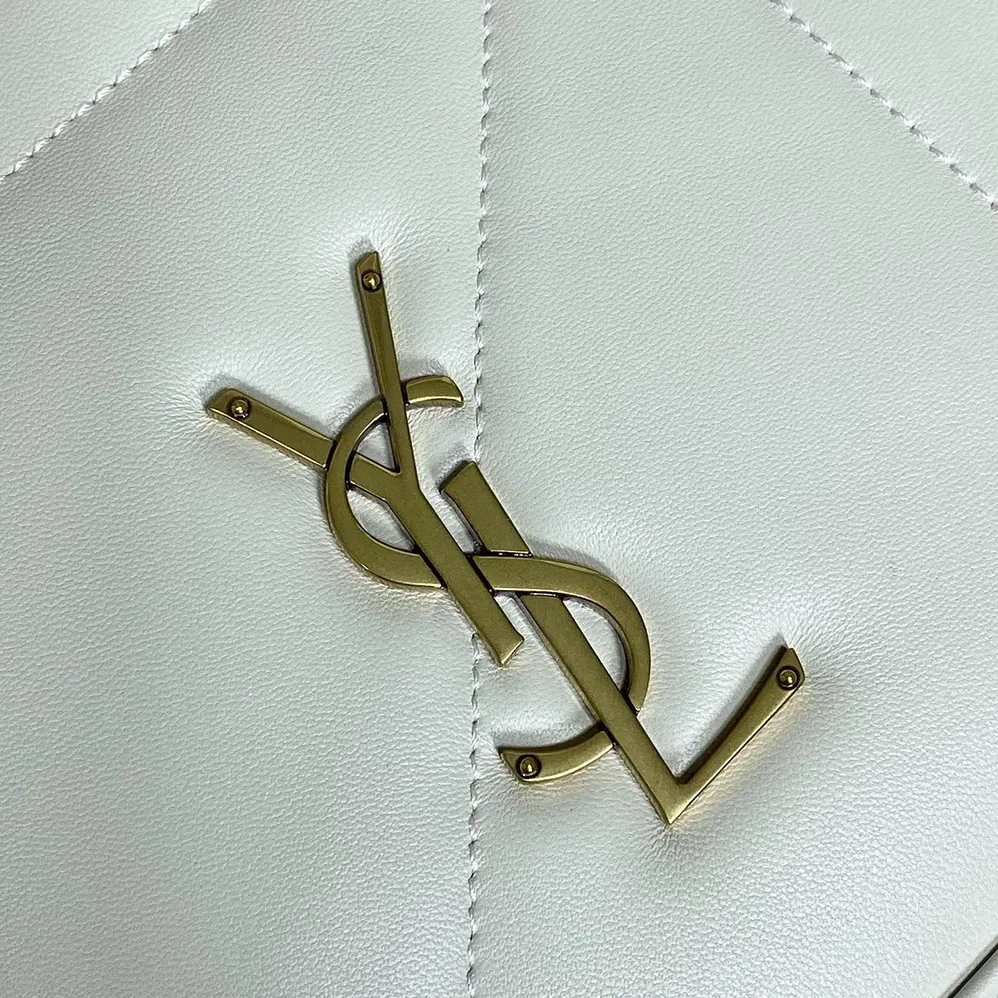 Saint Laurent YSL Jamie Large Pochon In Lambskin for Women in White Saint Laurent YSL Jamie Large Pochon In Lambskin for Women in White