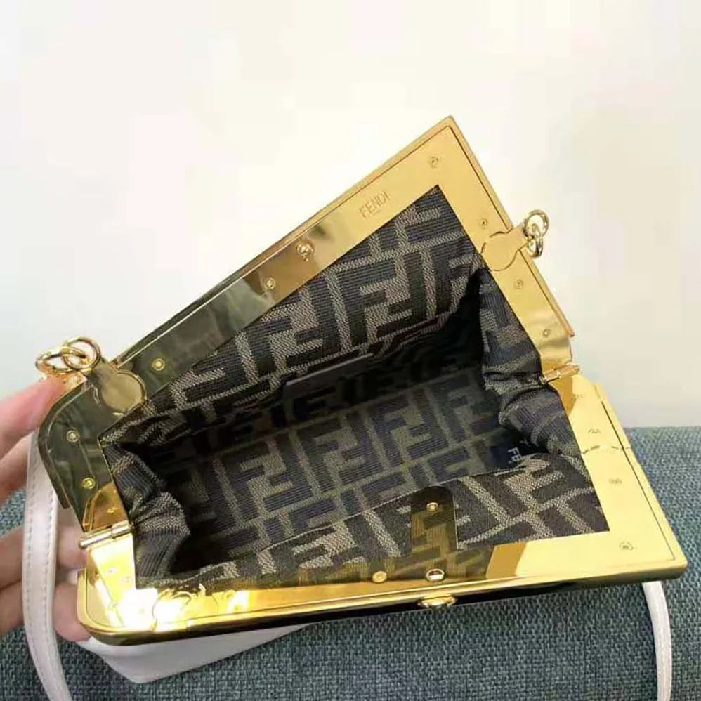 Fendi First Small White Leather Bag for Women