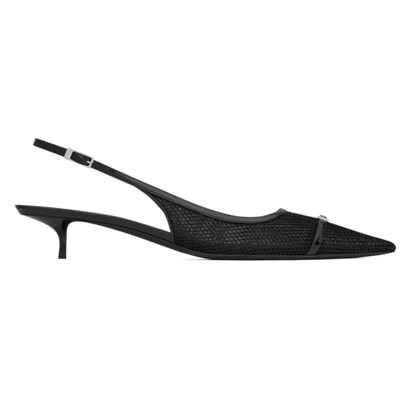 Saint Laurent Slingback Mesh Pumps Black Saint Laurent Slingback Mesh Pumps Black