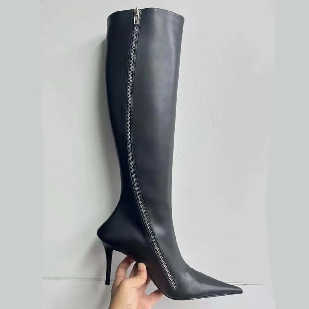 Balenciaga Witch 110mm Boot in Black Shiny Soft Sheepskin for Women