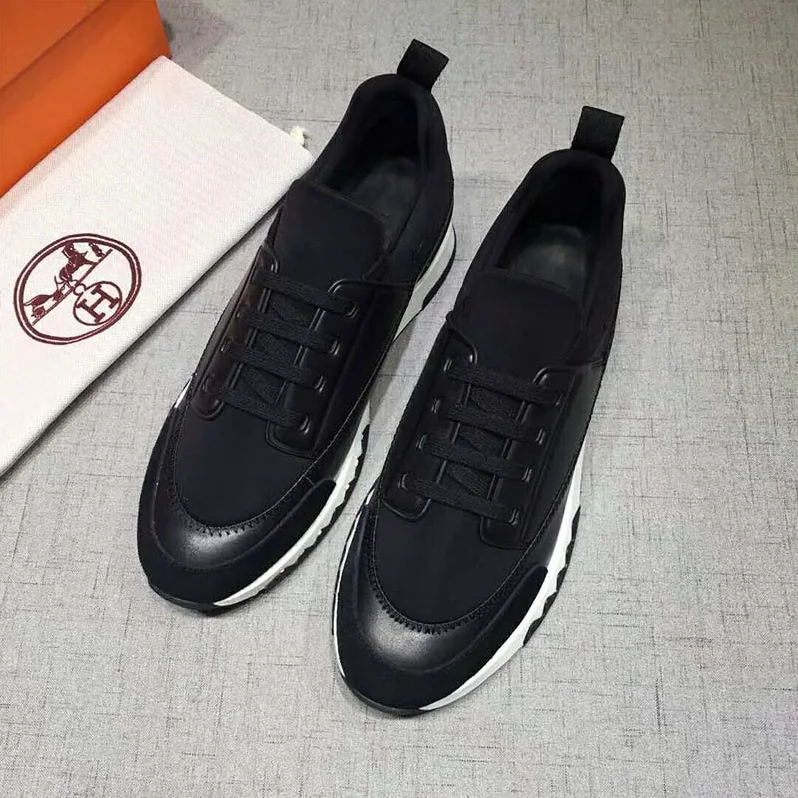 Hermes Shoes Stadium Sneaker for Men in Black Hermes Shoes Stadium Sneaker for Men in Black