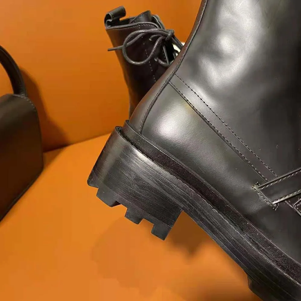Hermes Funk Ankle Boot in Glazed Calfskin for Women in Black Hermes Funk Ankle Boot in Glazed Calfskin for Women in Black