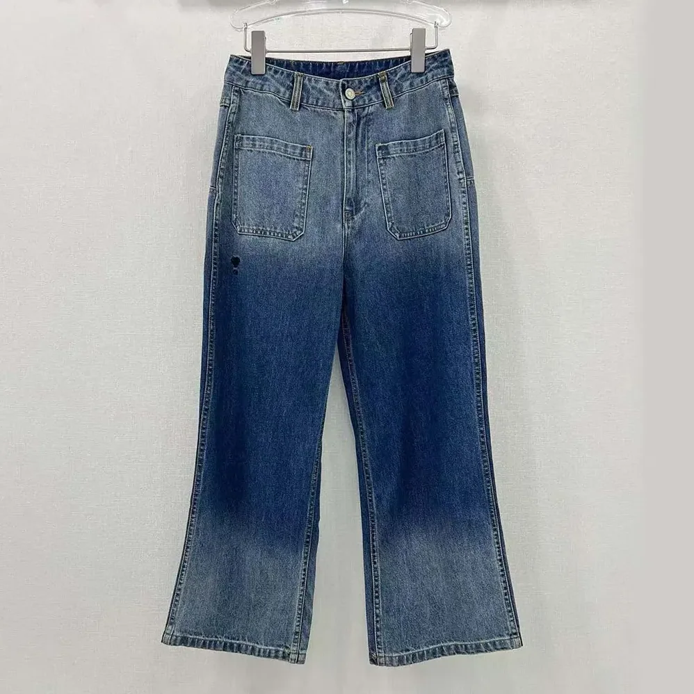 Dior Denim Couture Flared Jeans Deep Blue Cotton Denim for Women Dior Denim Couture Flared Jeans Deep Blue Cotton Denim for Women
