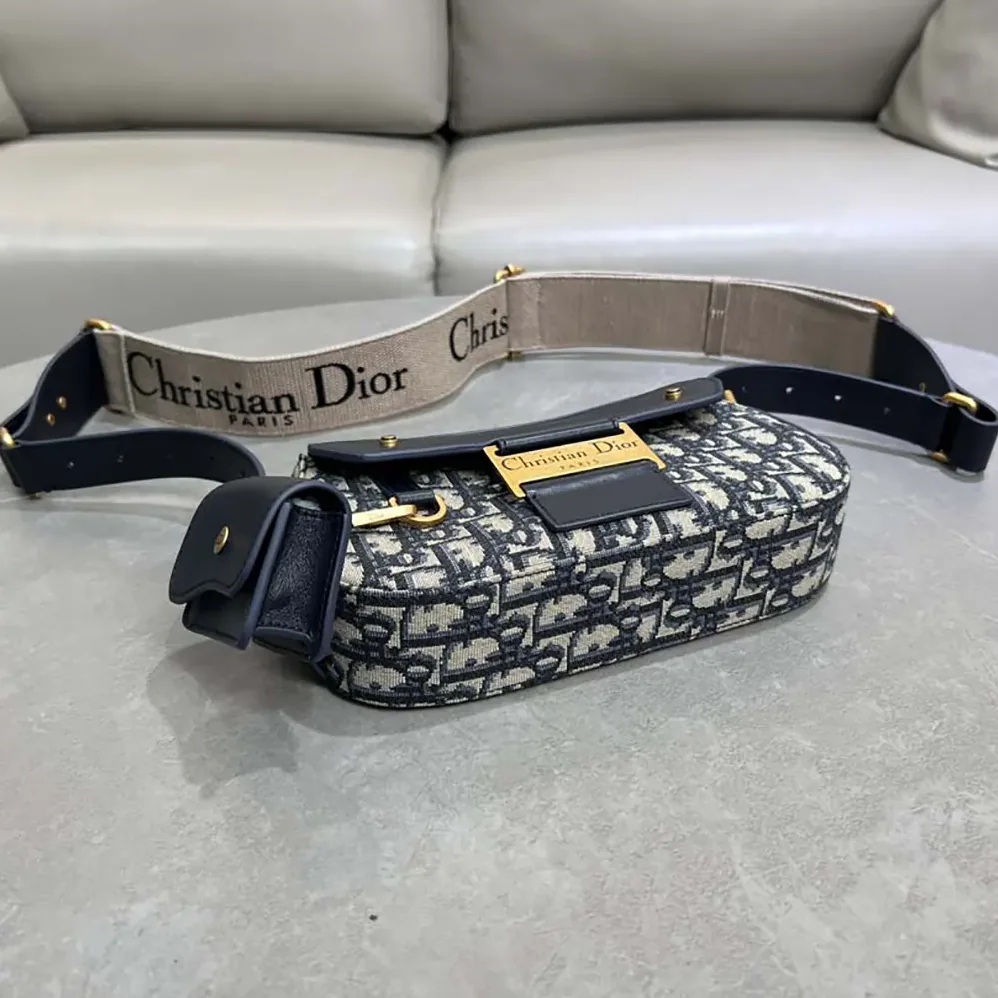 Dior Small Streetchic Bag Blue Dior Oblique Jacquard and Smooth Calfskin for Women Dior Small Streetchic Bag Blue Dior Oblique Jacquard and Smooth Calfskin for Women