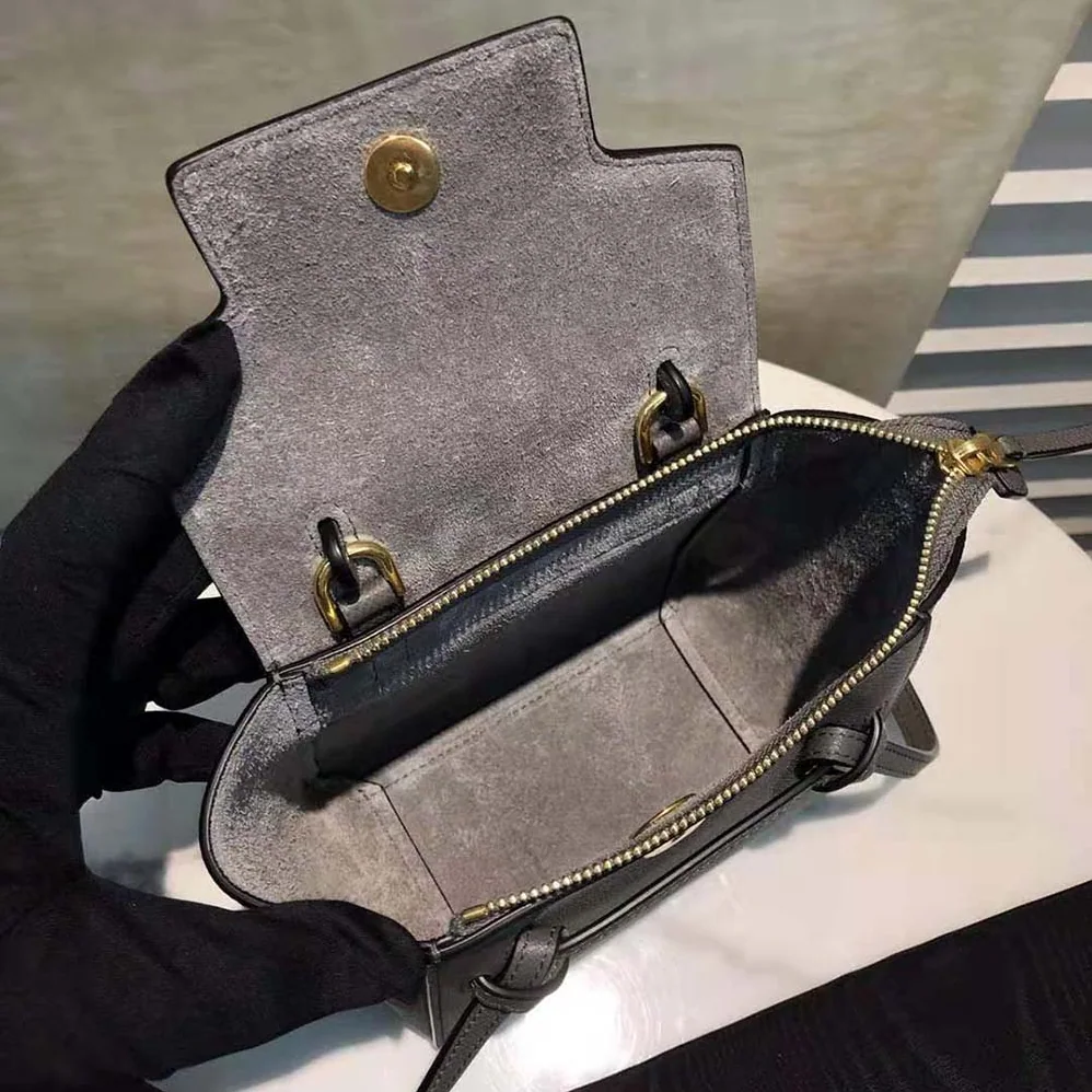 Celine Pico Belt Bag in Grained Calfskin for Women in Gray