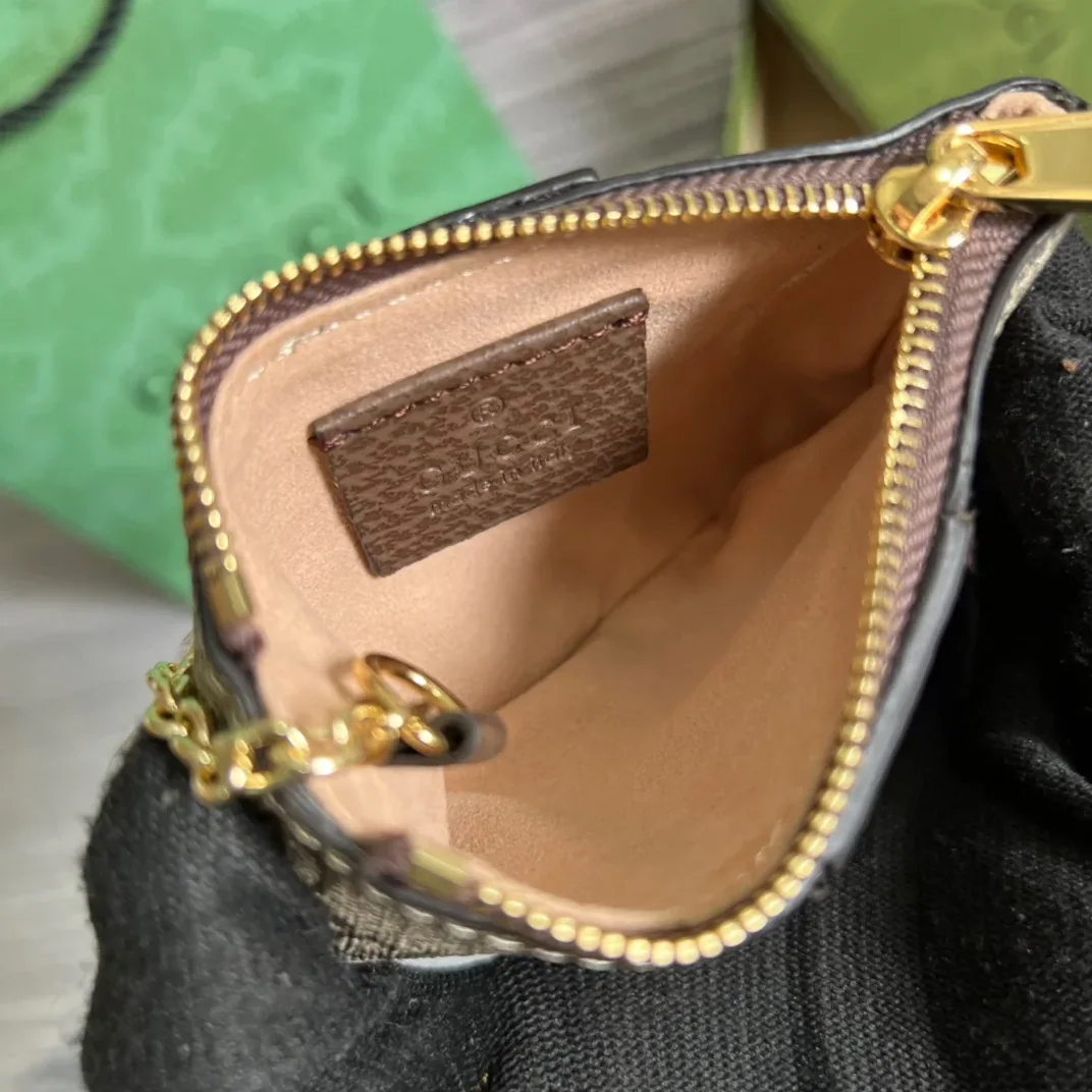 Ophidia Key Case Supreme Canvas Beige / Ophidia Key Case Supreme Canvas Beige /