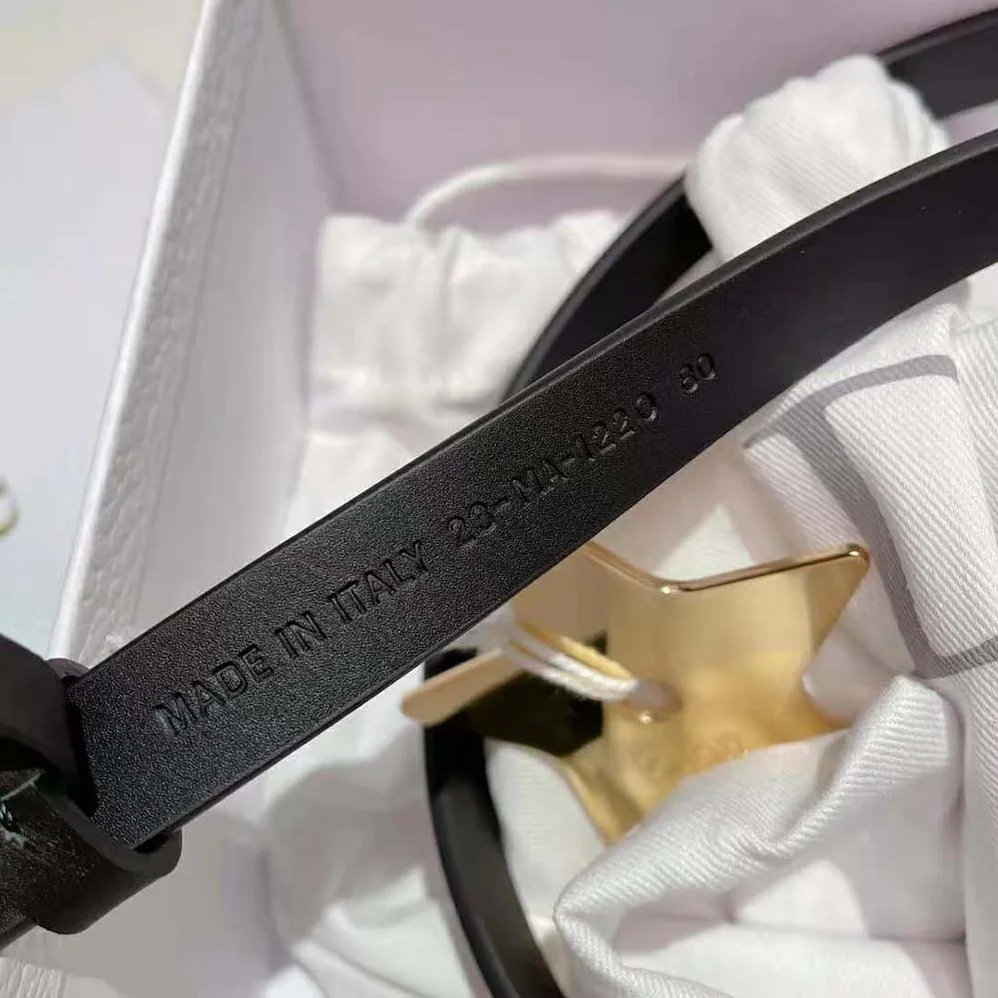 Dior Teddy-D Belt Smooth Calfskin-15 MM for Women in Black