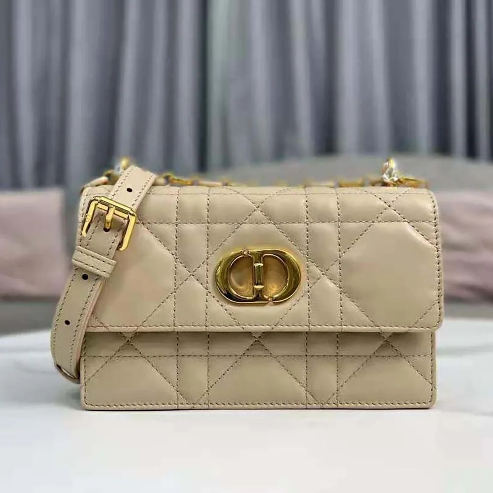 Dior Miss Caro Mini Bag Caramel Beige Macrocannage Lambskin for Women