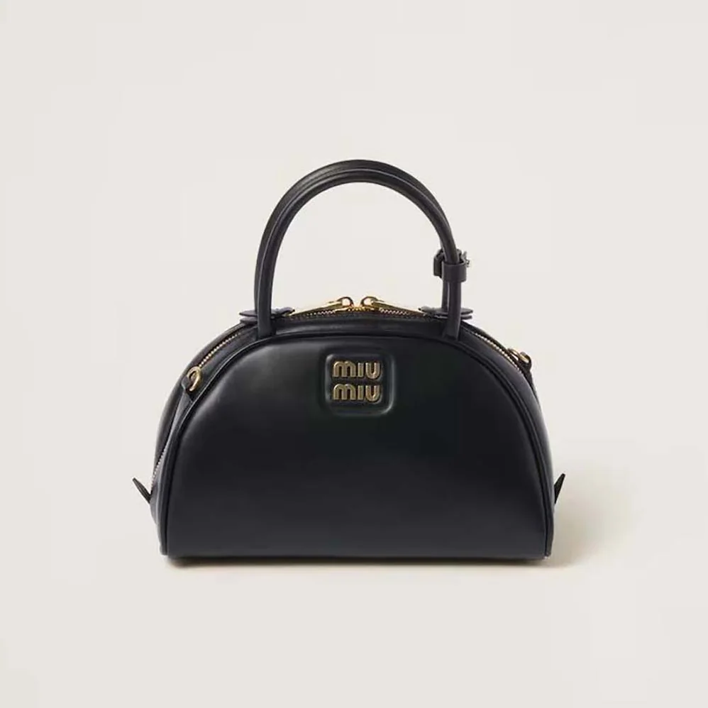 Miu Miu Medium Leather Top-handle Bag for Women in Black