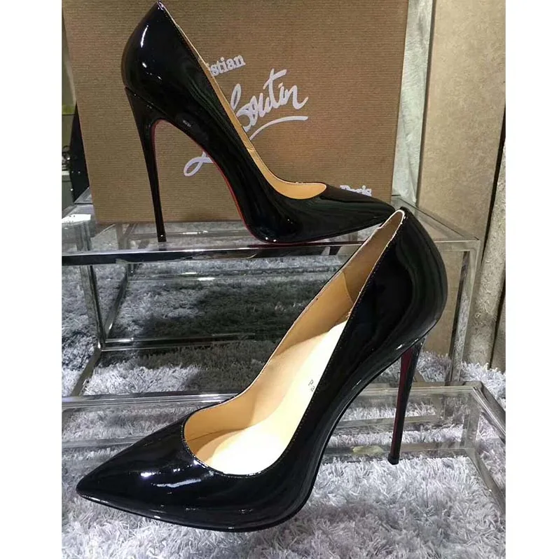 Christian Louboutin Shoes Decollete 554 100mm Heel for Women in Black Christian Louboutin Shoes Decollete 554 100mm Heel for Women in Black