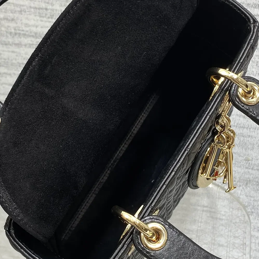 Dior Lady Dior Dioramour Bag Black Cannage Lambskin with Star Motif for Women Dior Lady Dior Dioramour Bag Black Cannage Lambskin with Star Motif for Women