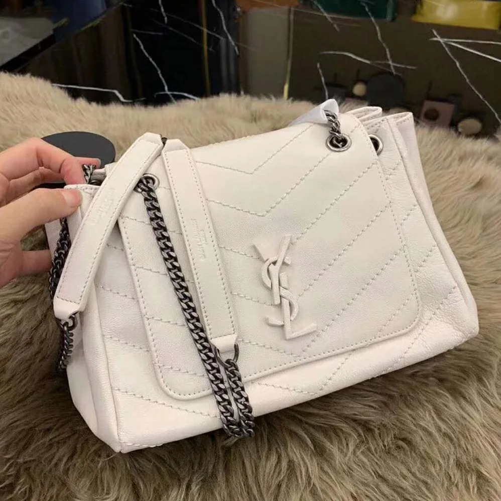 Saint Laurent YSL Nolita Small Bag Vintage Leather for Women in White