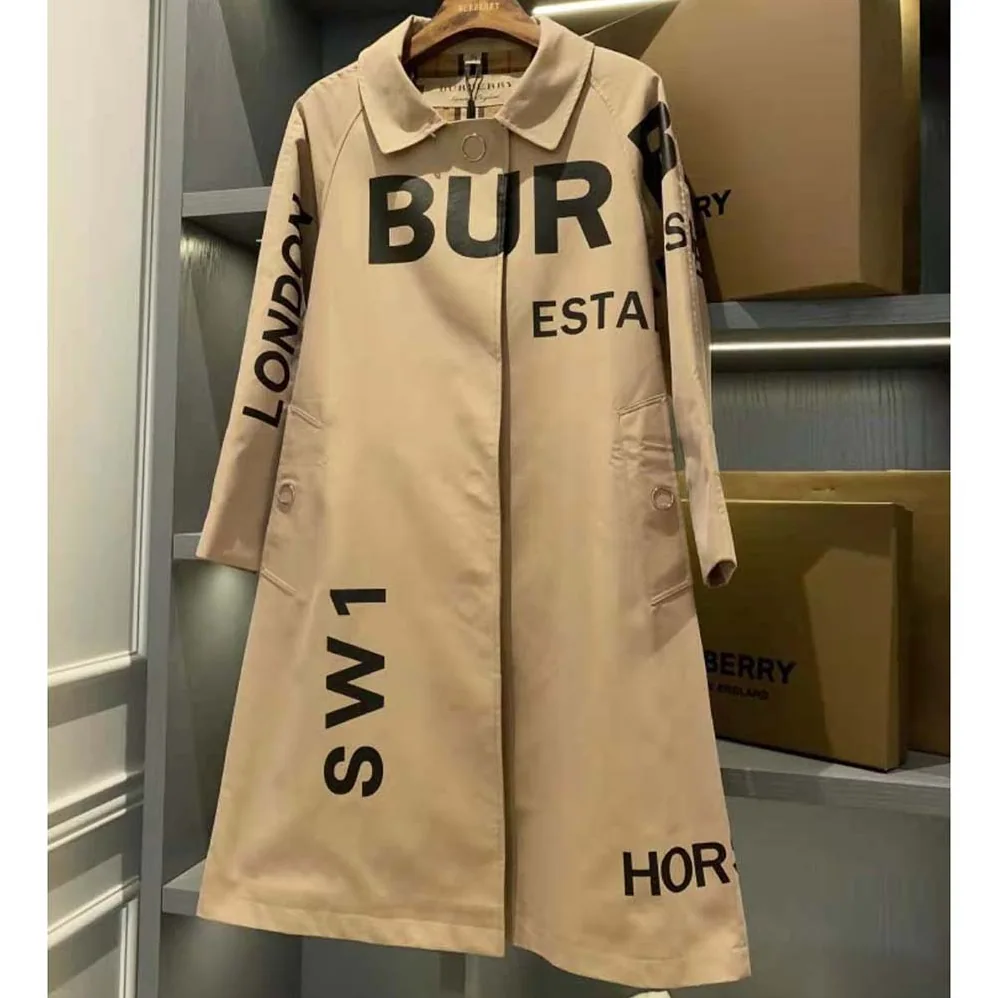 Burberry Horseferry Print Cotton Gabardine Car Coat for Women Burberry Horseferry Print Cotton Gabardine Car Coat for Women