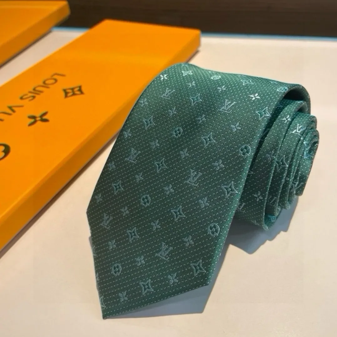 Louis Vuitton Monogram Silk Tie Green Louis Vuitton Monogram Silk Tie Green