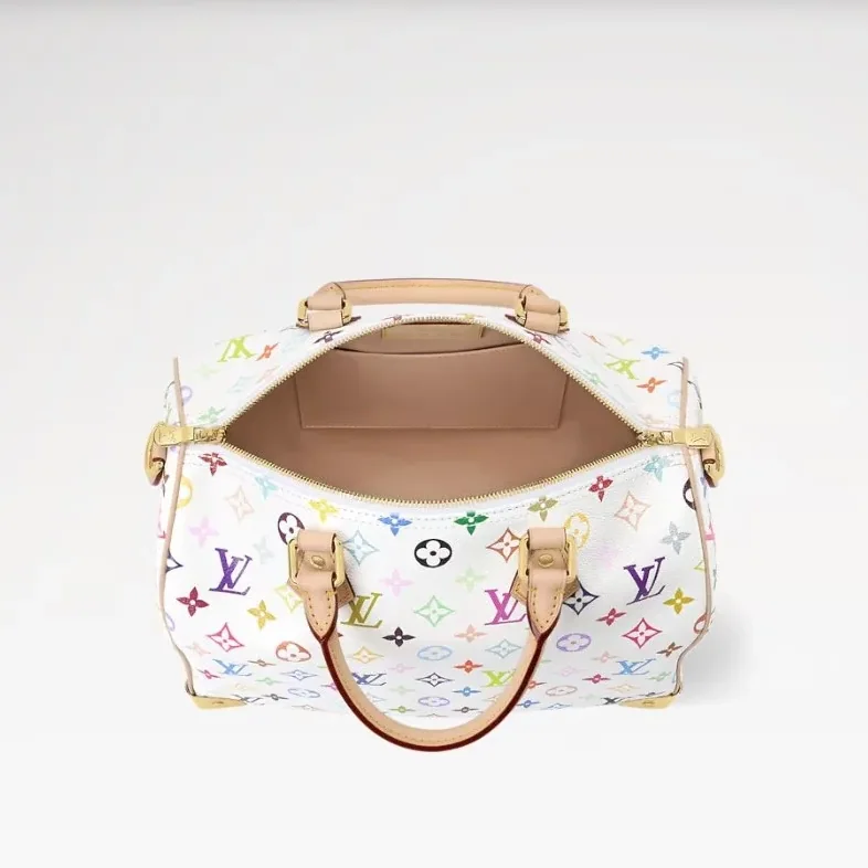 Louis Vuitton LV x TM Speedy Soft 30 Top Handle Bag in Multicolored Gold Hardware