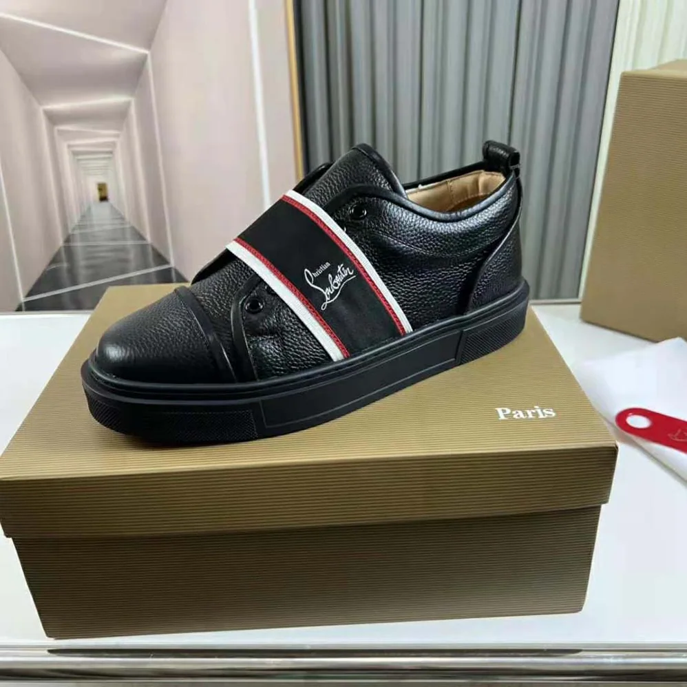 Christian Louboutin Adolescenza Sneakers for Men in Black Christian Louboutin Adolescenza Sneakers for Men in Black