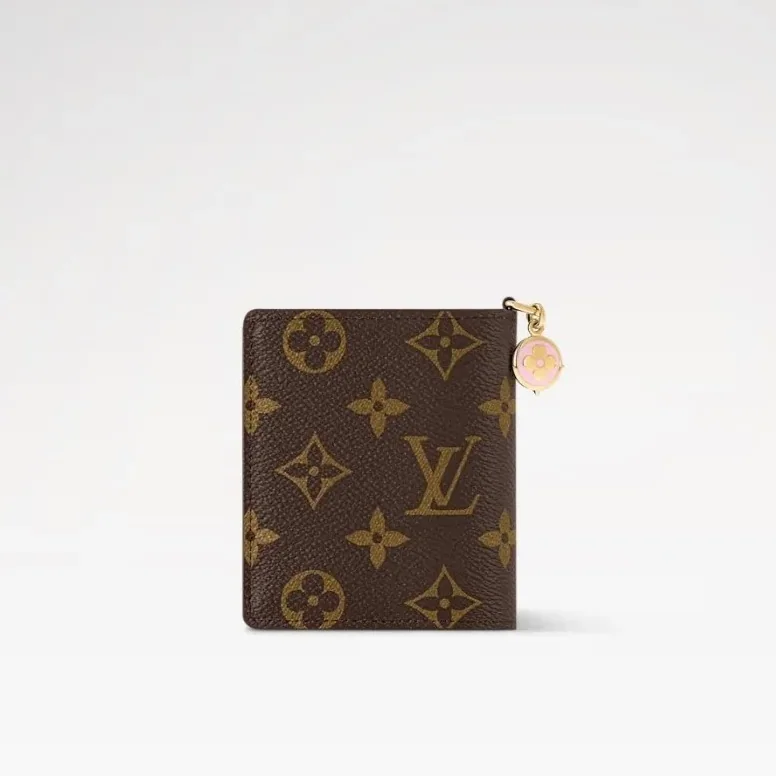 Louis Vuitton LV Charms Pocket Wallet Monogram in Pink /