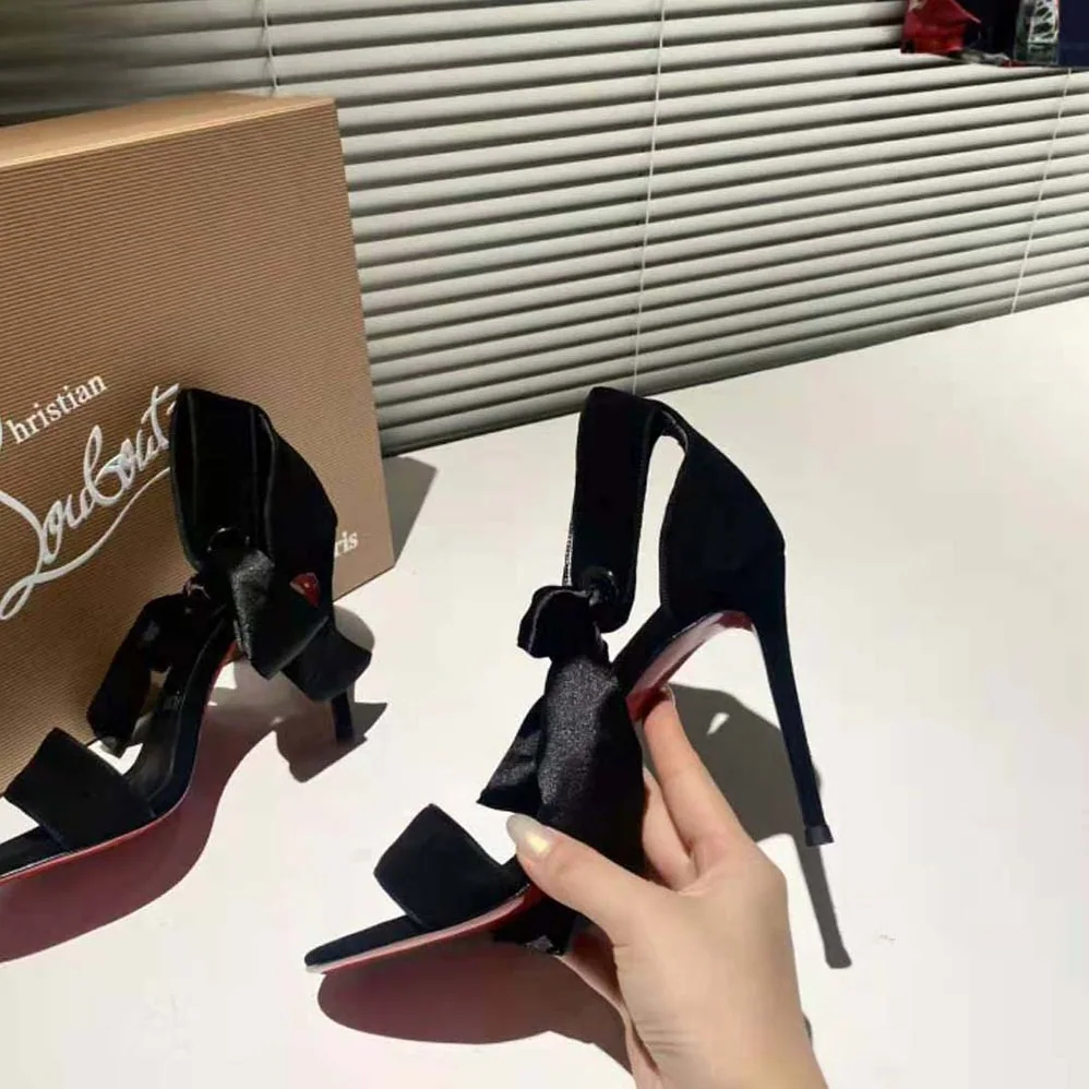 Christian Louboutin Torrida 100 mm Heel Height for Women in Black Christian Louboutin Torrida 100 mm Heel Height for Women in Black