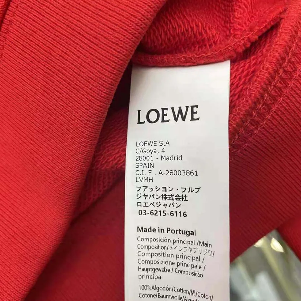 Loewe Ceramic Print Sweatshirt in Cotton for Women in Red