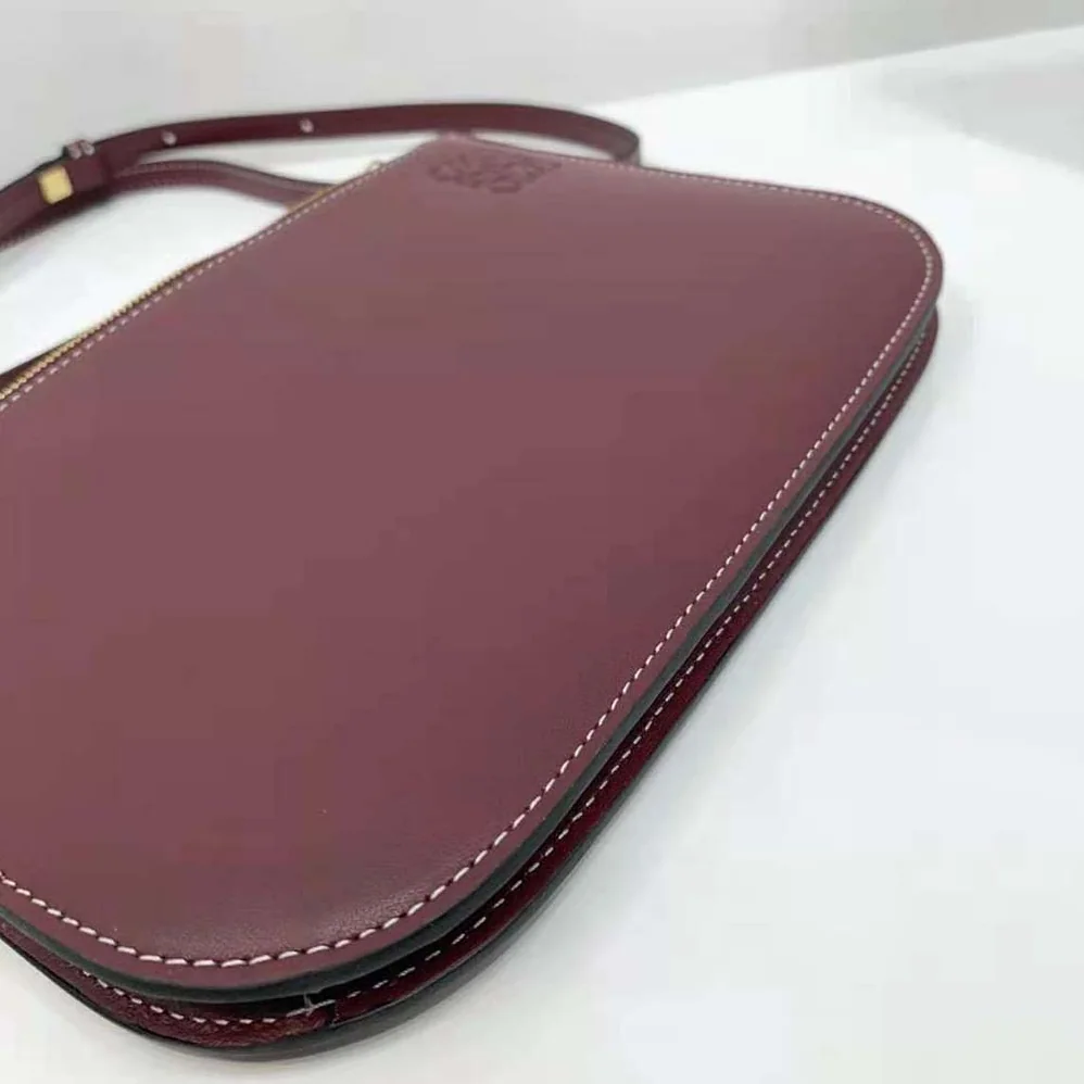 Loewe Gate Double Zip Pouch in Soft Calfskin for Women
