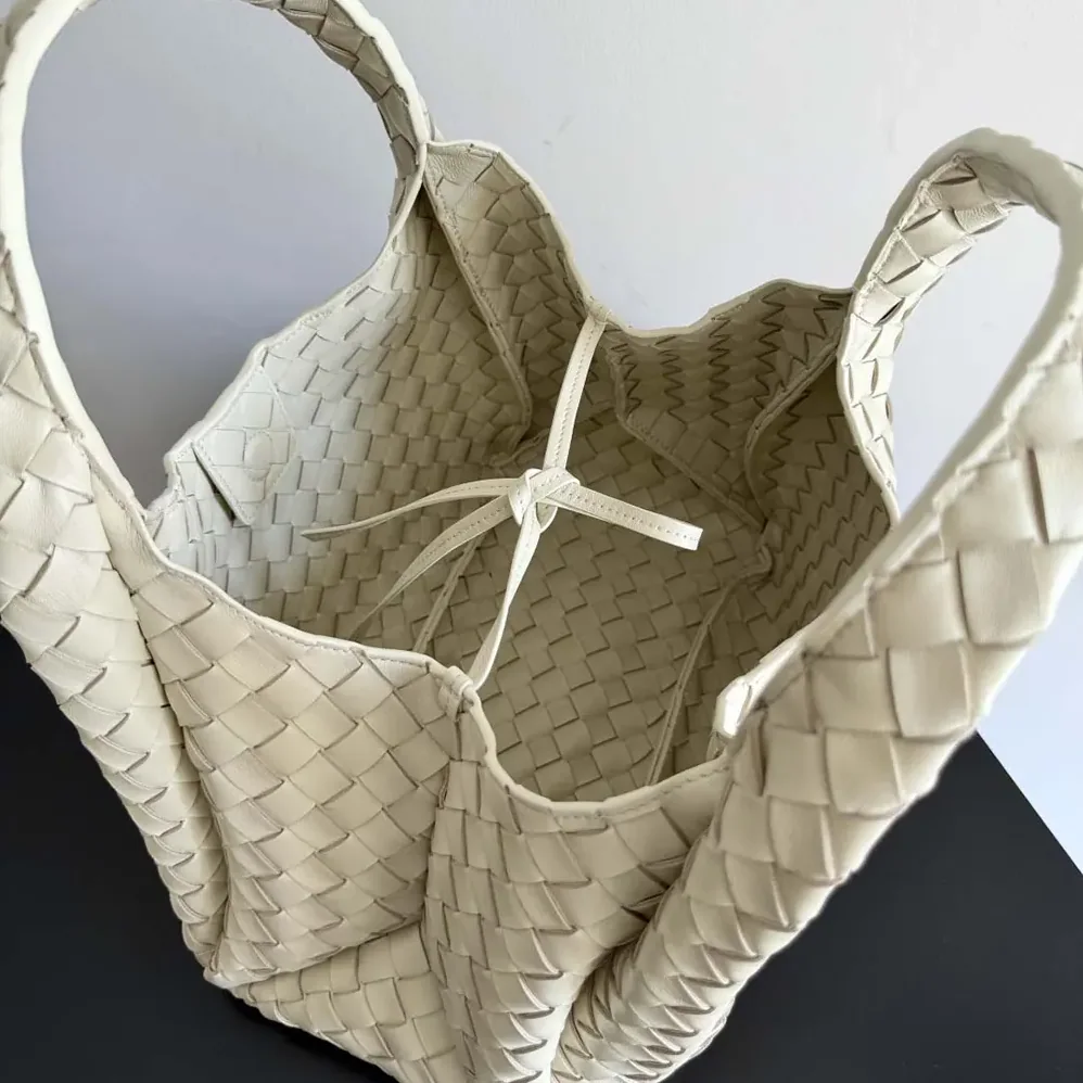 Bottega Veneta Medium Campana for Women in White Bottega Veneta Medium Campana for Women in White