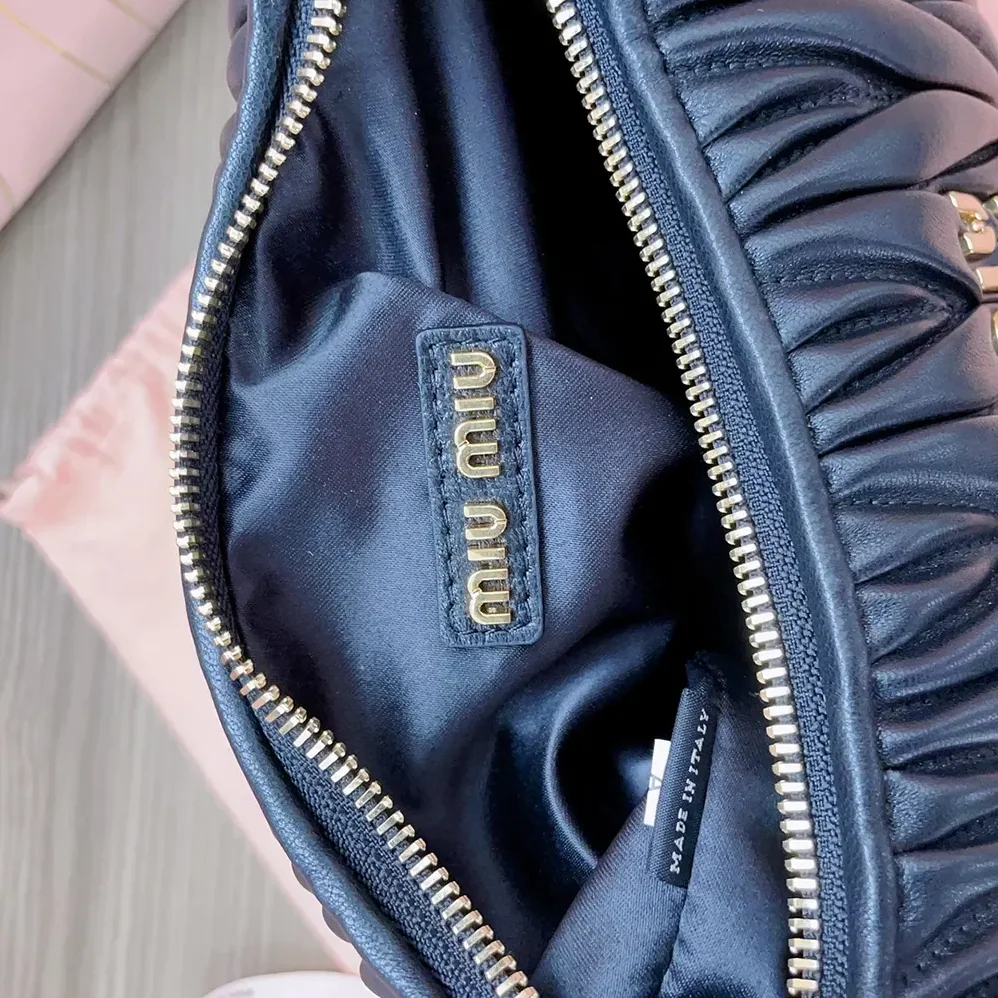 Miu Miu Wander Matelassé Nappa Leather Hobo Bag for Women