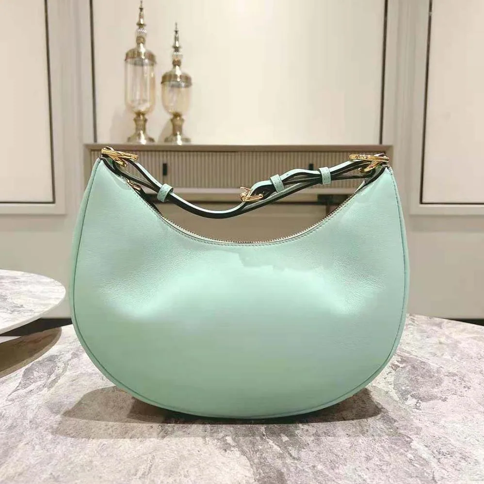 Fendi Fendigraphy Small Mint Green Leather Bag for Women