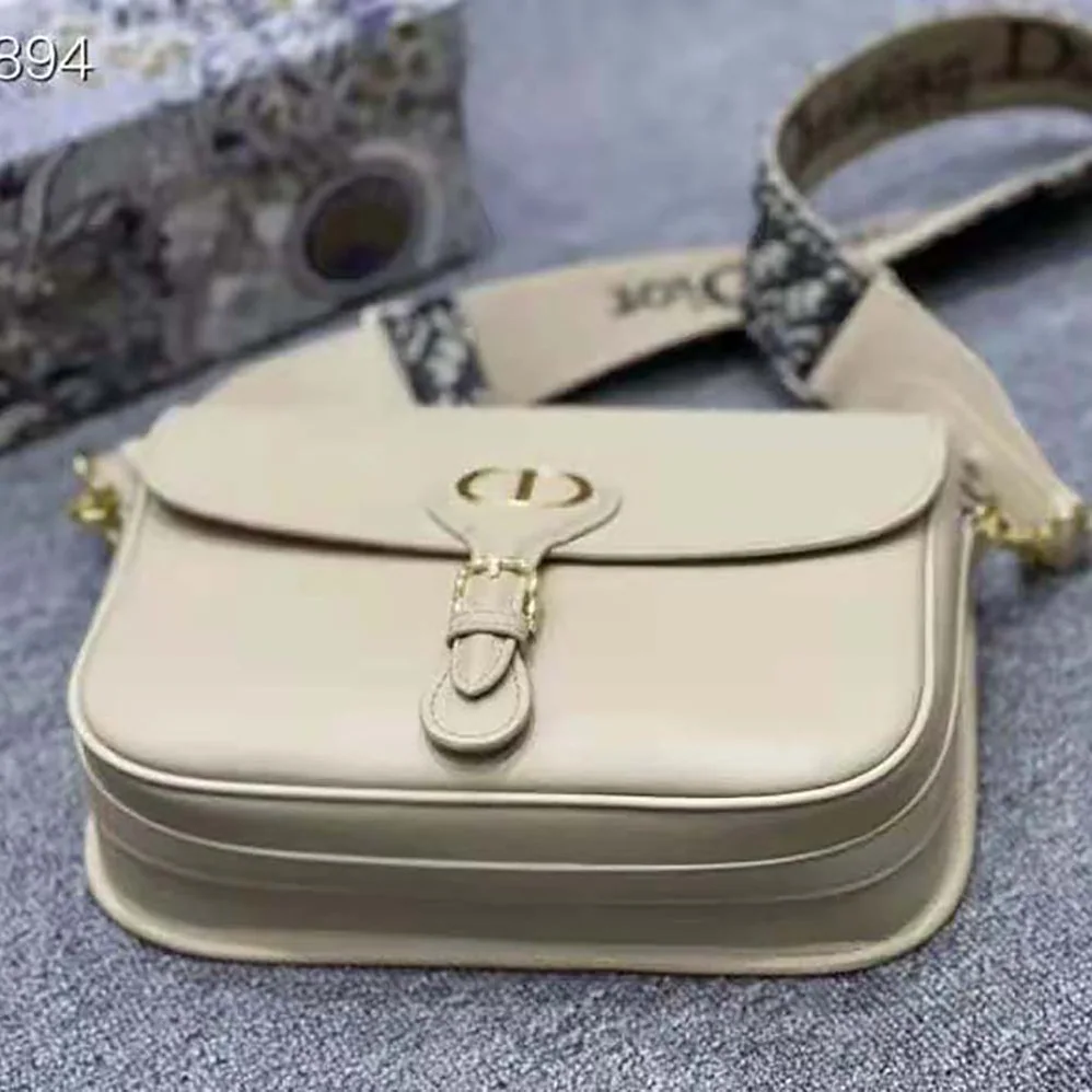 Dior Large Dior Bobby Bag Box Calfskin for Women in Beige