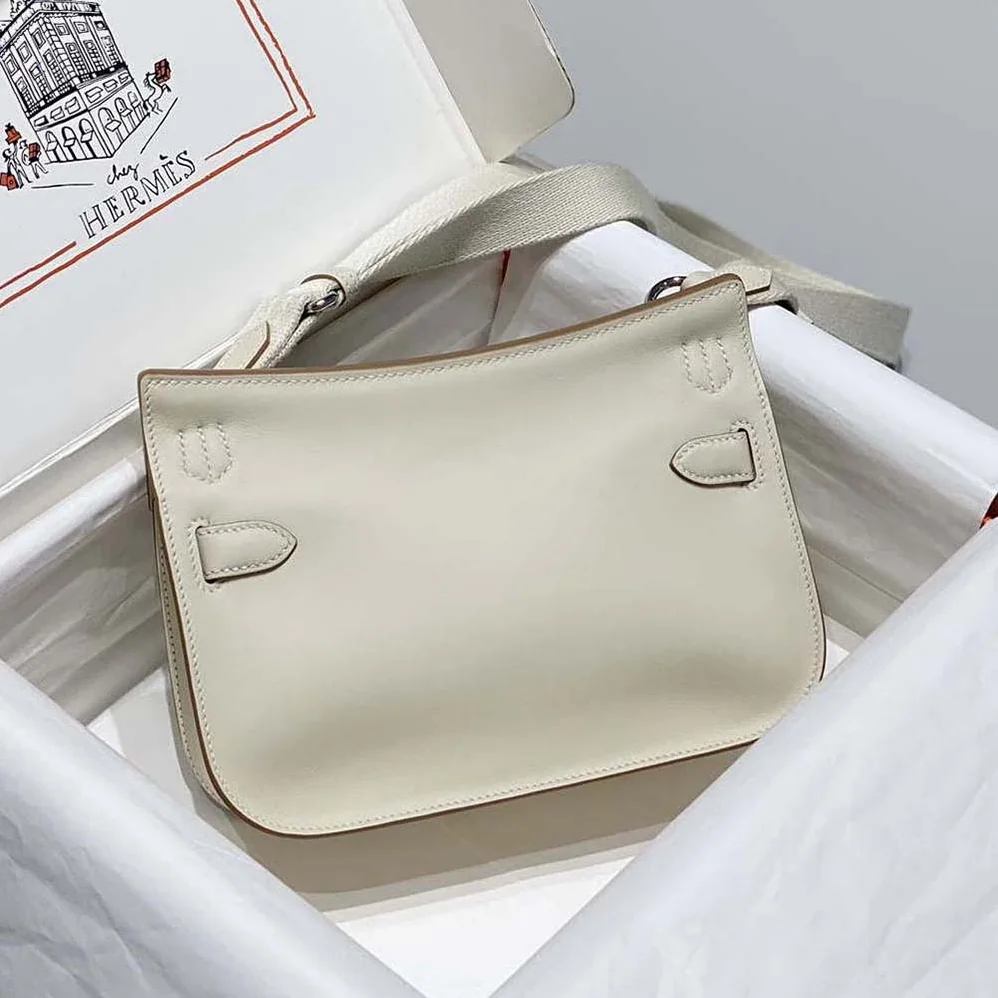 Hermes Jyspiere in Evercolor Leather for Women in White/Silver