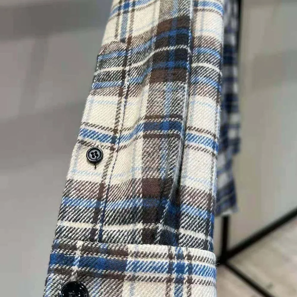 Celine Loose Shirt in Checked Cotton for Men