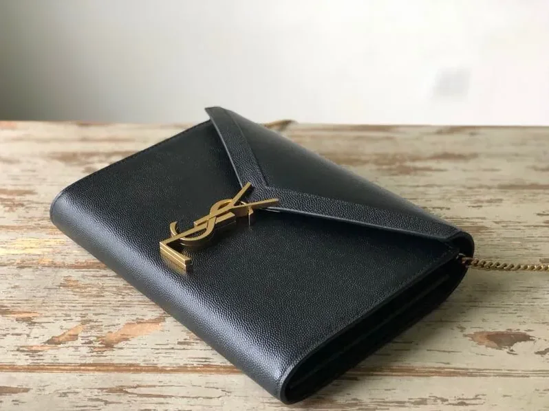 Saint Laurent Cassandra Flap-Front Crossbody Bag Black / YSL