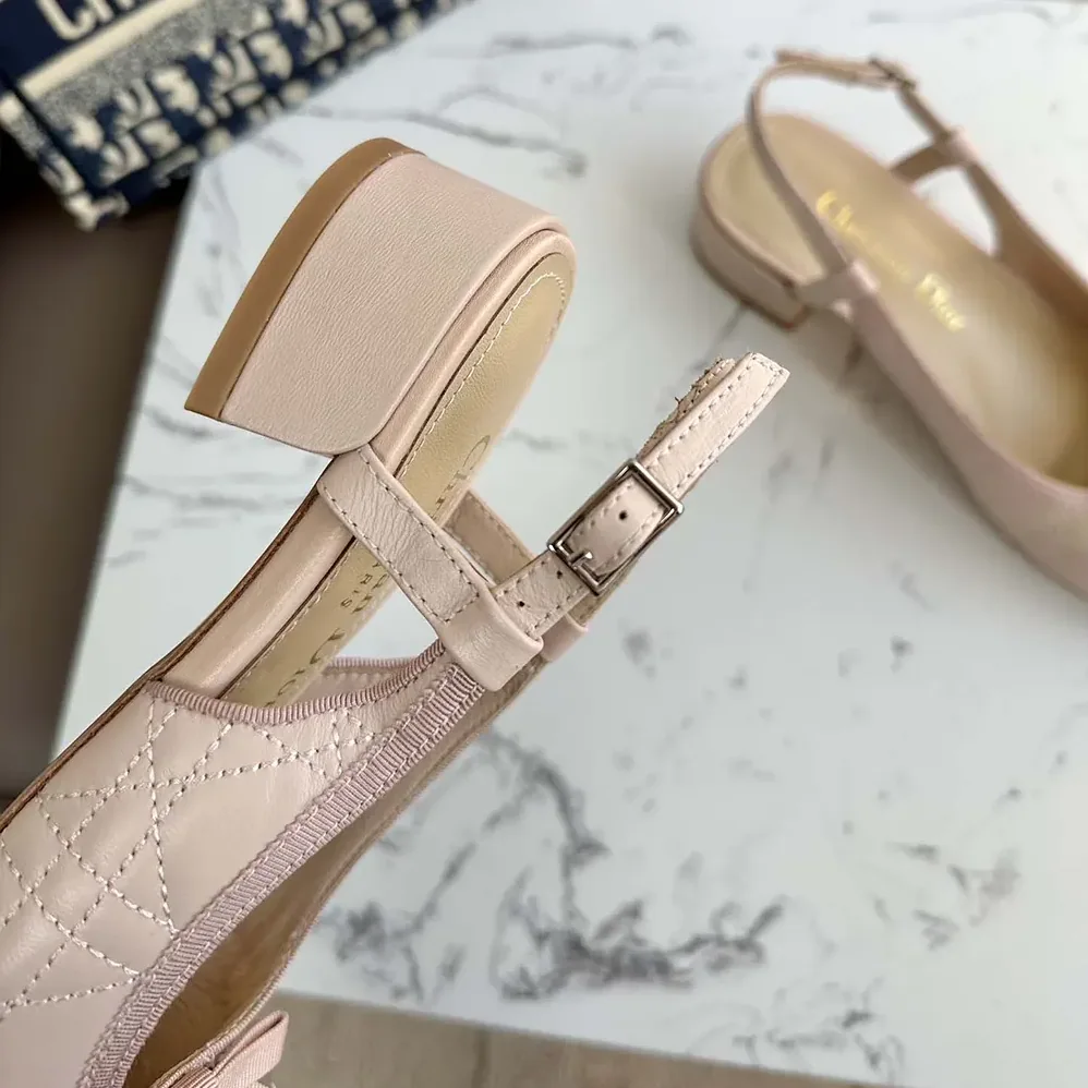 Dior Ballet Slingback Pump Nude Quilted Cannage Calfskin for Women Dior Ballet Slingback Pump Nude Quilted Cannage Calfskin for Women