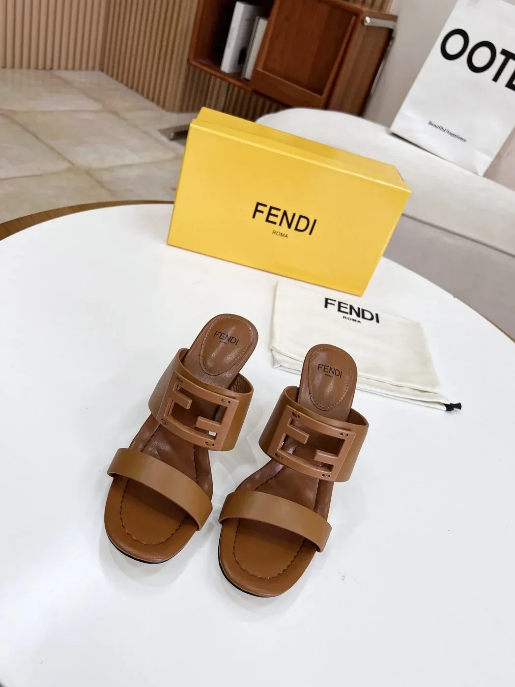 Fendi Baguette Brown Heels Fendi Baguette Brown Heels